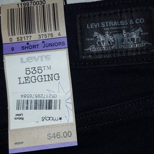NWT Levi's 535 leggings, black stretch 9 short